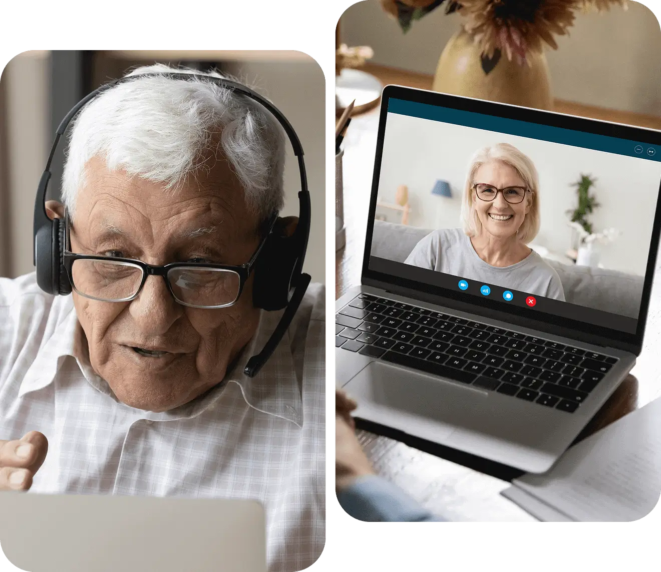 An older person is receiving PTSD counseling in FL.